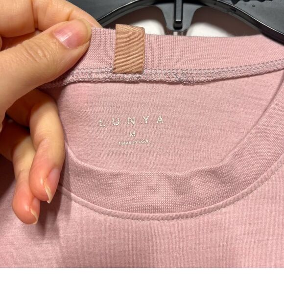 Lunya Restore Base Long Sleeve Tee in Pink M - Picture 3 of 11
